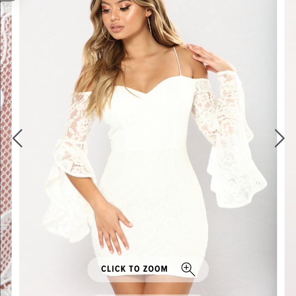 Nwt fashion nova dress white s